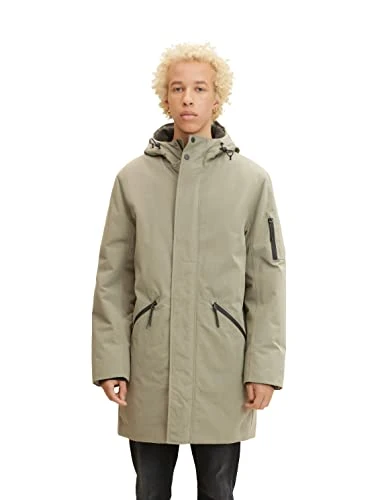 Men's Parka with Hood 1032431, 10415 - Dusty Olive Green, XL