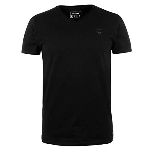 Mens Path T Shirt Short Sleeves V Neckline Top Casual Clothing New Black S