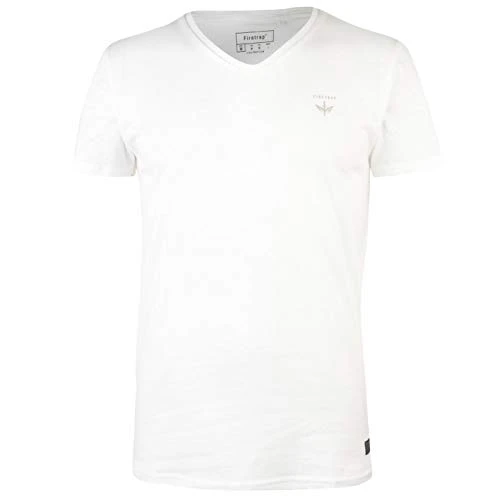 Mens Path T Shirt Short Sleeves V Neckline Top Casual Clothing New White L