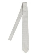 Mens Patterned tie Silver Size U