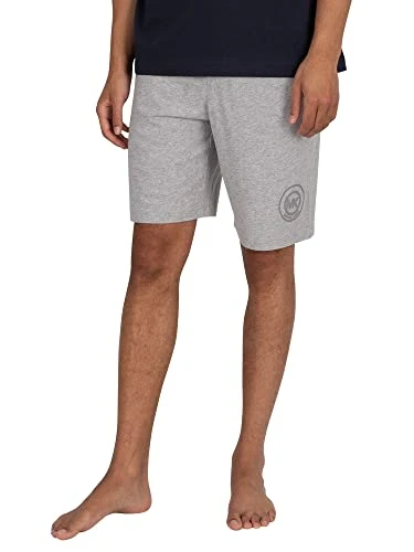 Men's Peached Jersey Pyjama Shorts, Grey, S