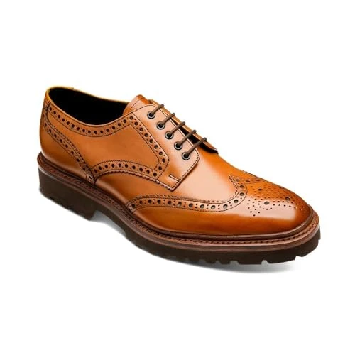 Mens Perseus Lace-Up Derby Brogue Shoes 8 UK