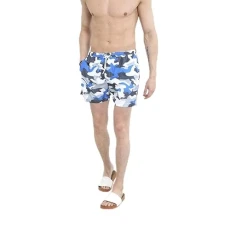 Mens Perth Camo Swim Shorts (M) (Blue) Mens Perth Camo Swim Shorts (M) (Blue)