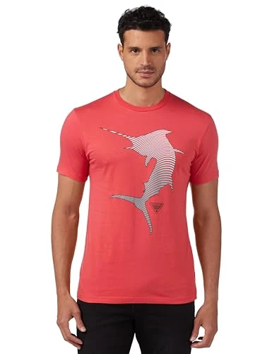 Men's Pfg Graphic T-shirt T Shirt, Sunset Red/Cuesta, S UK