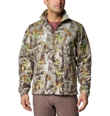 Men's PHG Fleece Overlay II 1/4 Zip, Timberwoods Camo/Timberwoods Camo, Large Men's PHG Fleece Overlay II 1/4 Zip, Timberwoods Camo/Timberwoods Camo, Large