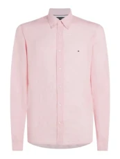 Men's Pigment Dyed LI Solid RF Shirt MW0MW34602 L/S Shirt, Pink (Pink Crystal), M