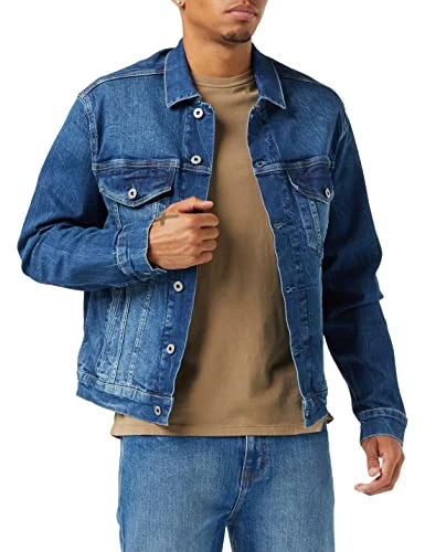 Men's Pinner Denim Jacket, 000DENIM (HP2), L