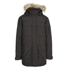 Mens Pixilation Deluxe Hooded Weatherproof Rain Jacket Black
