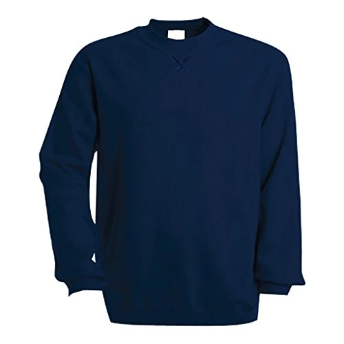 Mens Plain Crew Neck Sweatshirt (XL) (Navy)