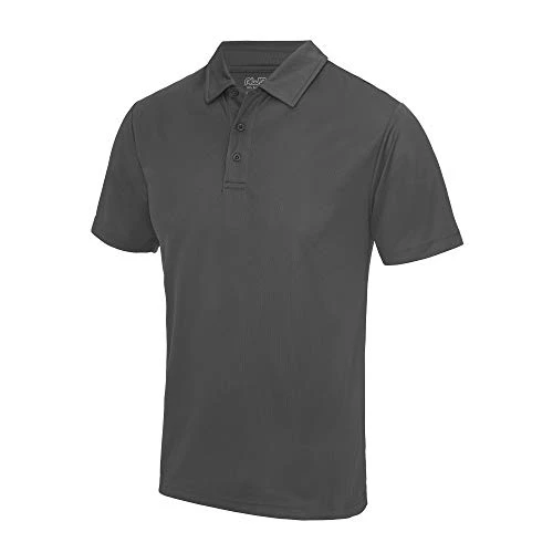 Mens Plain Sports Polo Shirt (XL) (Charcoal)