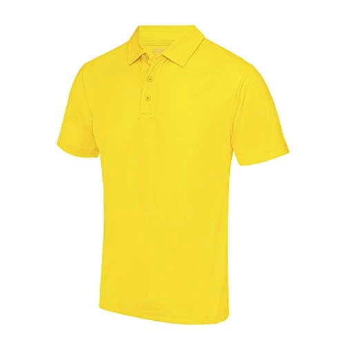 Mens Plain Sports Polo Shirt (XL) (Sun Yellow)