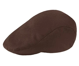 Mens Plain Wool Blend Flat Cap-Choc Chocolate