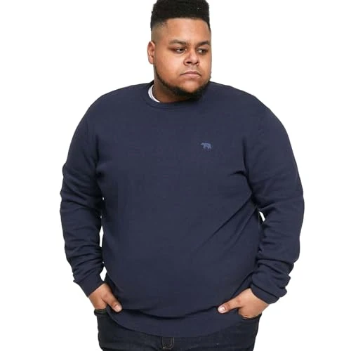 Mens Plus Size Jovanni Basic Crew Sweater 4XL Navy