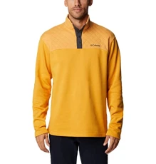 Men's Po Hart Mountain Quilted Half Snap Pull Over, Raw Honey, M