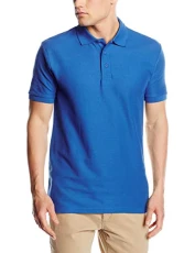 Mens Pocket 65/35 Pique© Short Sleeve Polo Shirt (L) (Royal)