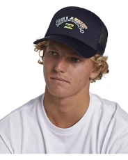 Mens Podium Trucker Cap, Blue