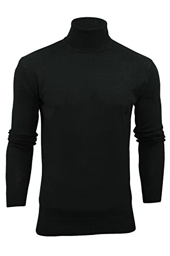 Mens Polo Roll Neck Jumper Hume (Black) S