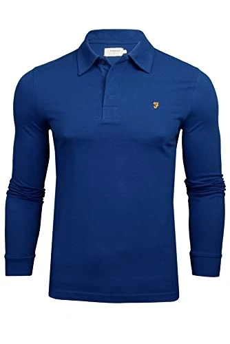 Mens Polo Shirt Blue Peony XXL