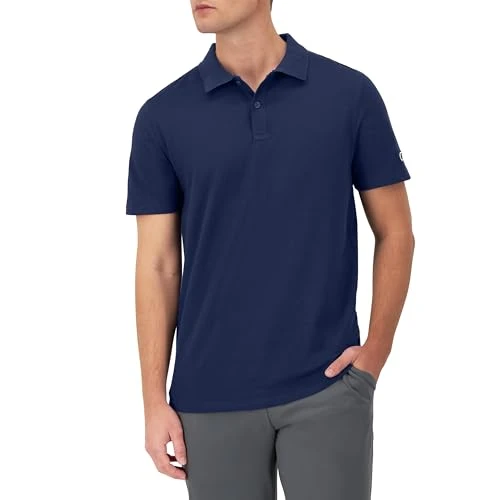 Men's Polo Shirt, Comfortable Athletic Shirt, Best Polo T-Shirt for Men, Athletic Navy With Taglet, XXL