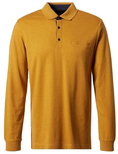 Men's Polo Shirt, Long Sleeve Polo Shirt, Men's Polo Shirt, 3 Buttons, Modern Fit, Wood Thrush 8016,