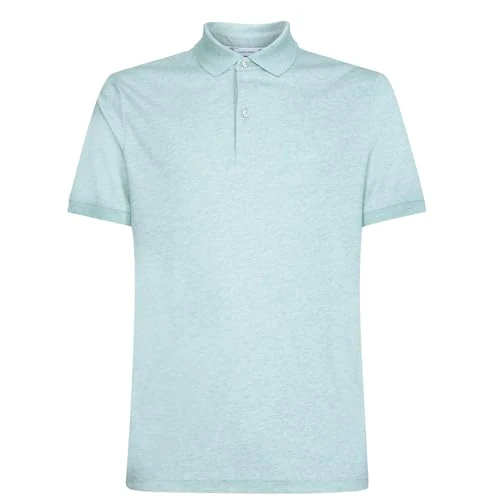 Mens Polo Shirt Short Sleeve Top Granite Green Heather S