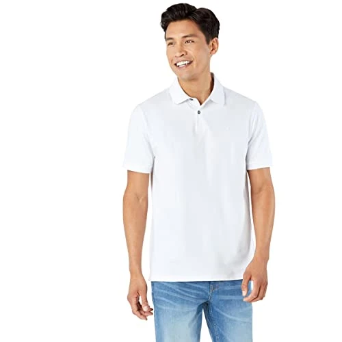 Mens Polo Shirts - Men's Polo Shirts Short Sleeve | Mens Cotton Polos, White, Large