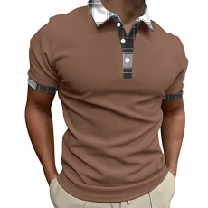 Mens Polo Shirts Multipack Mens T Shirt Summer Hawaiian Shirts Mens Designer Polo Shirts Mens T Shirt Hawaiian Shirts for Men Large Zip Neck Polo Shirt Polo Shirts for Men Adult 3XL Spring Sale