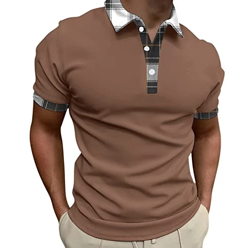 Mens Polo Shirts Multipack Mens T Shirt Summer Hawaiian Shirts Mens Designer Polo Shirts Mens T Shirt Hawaiian Shirts for Men Large Zip Neck Polo Shirt Polo Shirts for Men Adult 3XL Spring Sale