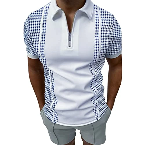 Mens Polo Shirts Short Sleeve,Men‘s Polo T Shirt Sports Quick-Dry Tech Wicking Golf Breathable Short Sleeve Polo Shirt Hawaiian Shirts Mens Tropical Pink Floral Beach Shirt Polo Shirts for Men Adult