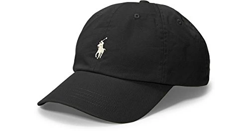 Mens Polo Sports Pony Logo Hat Cap - Black - One Size