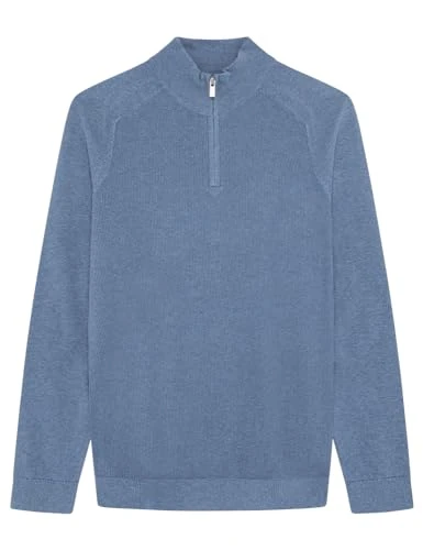 Men's Polo Sweater, Medium Blue, XL