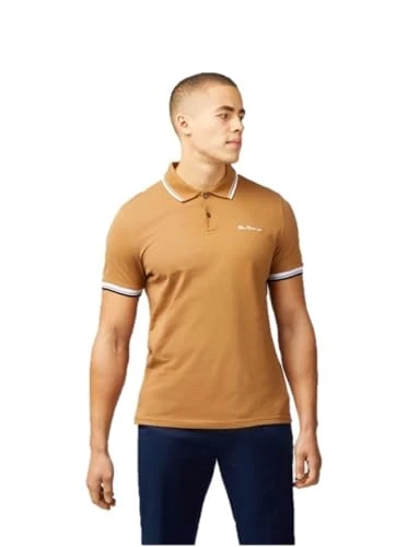 Mens Polo T-Shirt 'Signature Polo' (Light Brown) XXL