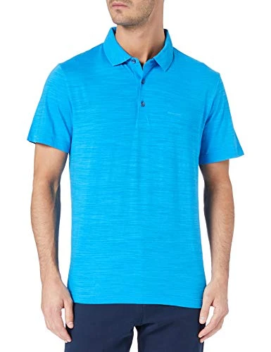 Men's Poloshirt Organic Cotton Travel Comfort Polo Shirt, Blue, 3XL