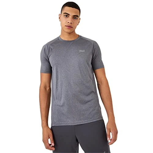 Mens Poly Short Sleeve Performance T-Shirt Charcoal Marl XXL