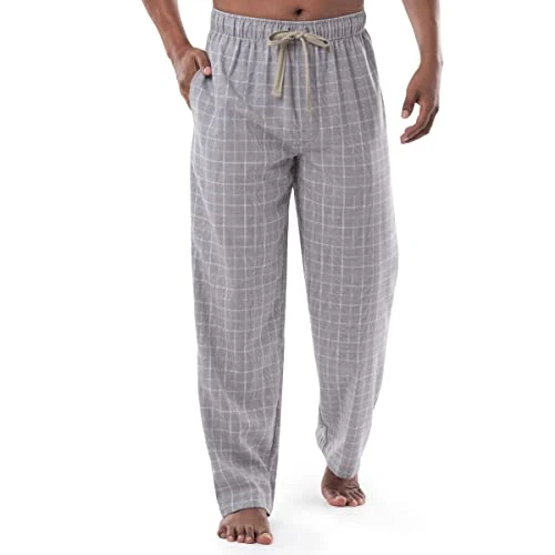 Men's Poly/Rayon Twill Pyjama Bottoms, Gray, M