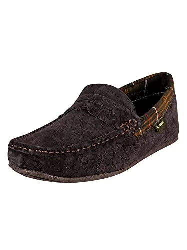 Men's Porterfield Suede Slippers, Brown, 11 UK