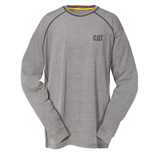 Men's Power Stripe Long Sleeve T-Shirt, Heather Grey, Large