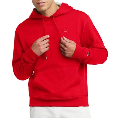 Men's, Powerblend, Fleece Comfortable Hoodie, Sweatshirt (Reg. Or Big & Tall), Team Red Scarlet C Lo