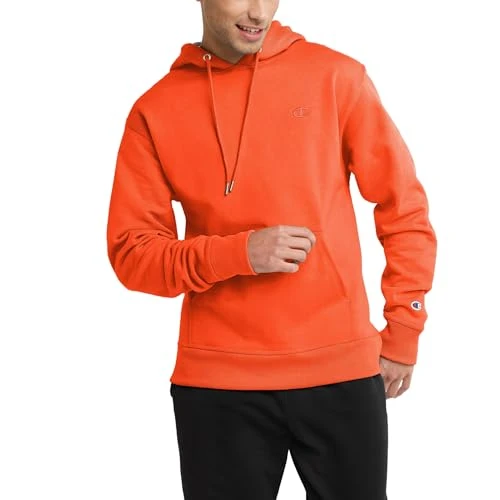 Men's Powerblend Hooded Sweatshirt, Spicy Orange, M UK