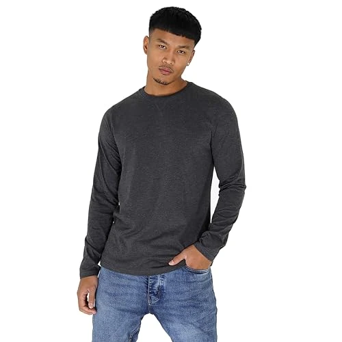 Mens Prague Casual Tee Long Sleeve Top T-Shirt