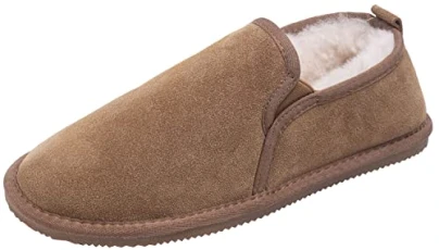 Men's Premium Sheepskin Slip On Bootie Slippers Hard Sole House Shoe Handcrafted Slipper Boots (Chestnut, uk_footwear_size_system, adult, men, numeric, medium, numeric_6) Men's Premium Sheepskin Slip On Bootie Slippers Hard Sole House Shoe Handcrafted Slipper Boots (Chestnut, uk_footwear_size_system, adult, men, numeric, medium, numeric_6)