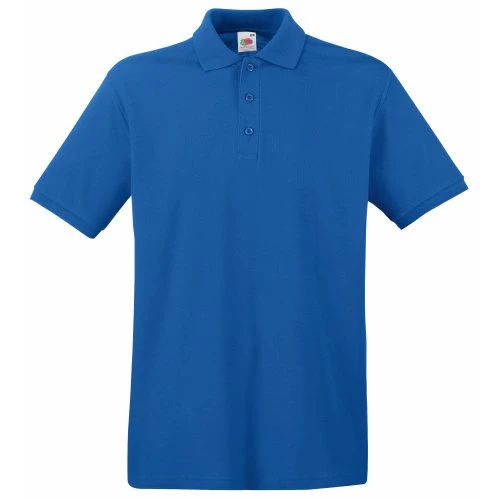 Men's Premium Short Sleeve Polo Shirt, Royal, Large - C