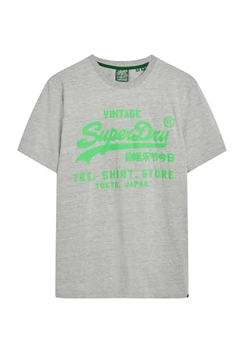 Men's Printed T-Shirt Shirt, Sporty grey mottled, 3XL