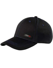 Mens Pro Polyester Six Panel Reinforced Polyester Workwear Cap Black Mens Pro Polyester Six Panel Reinforced Polyester Workwear Cap Black