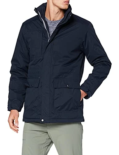 Men's Professional Darby Iii Waterproof Insulated Parka With Concealed Hood Jacket, Navy, L UK