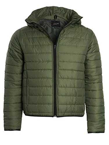 Mens Puffer Coat Khaki