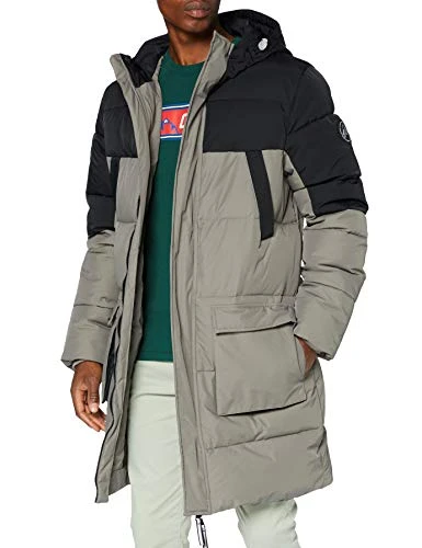 Men's Puffer Parka Jackets for Women, Asphalt/Black, M