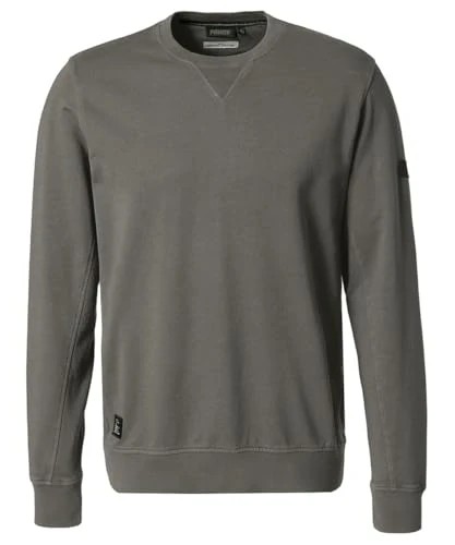 Men's Pullover Crew Neck | Men's Basic Knitted Jumper | Regular Fit, Dark Grey Washed 9869, 5XL