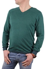 Men's Pullover Hampton River V-Neck Cashmere Size M - Teal, Men, M