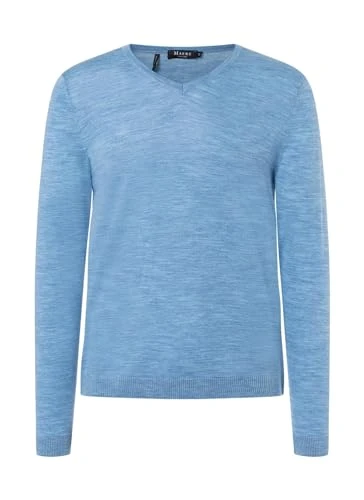 Men's Pullover V-Neck Summer Merino Sweater, Blue (Stone Blue 324), 40